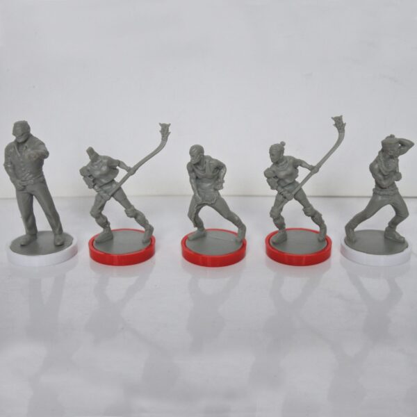 Custom-designed miniature figures for board games