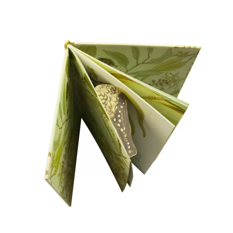 Custom pop up book with hardcover binding featuring intricate 3D paper engineering and vibrant illustrations