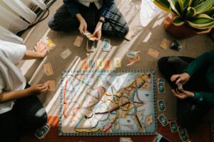 Custom board game printing for developers and wholesalers featuring colorful designs and premium quality by ABP Print.