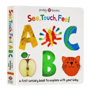 Custom touch and feel fall book with interactive textures for kids