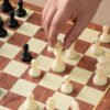 Opulent Custom Wooden Chess Sets for Retailers and Publishing Visionaries Timeless custom wooden chess printing from ABPro Print, revealing sculpted bishops and knights for profound strategic mastery
