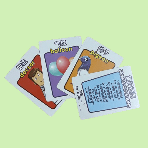 Custom card game printing sample showcasing vibrant designs for developers and retailers