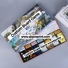 Close-up of a colorful custom board game designed by expert custom game board manufacturers for game developers and retailers