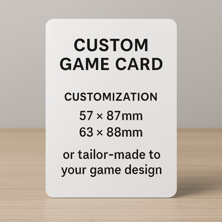Custom game cards printed for board game designers