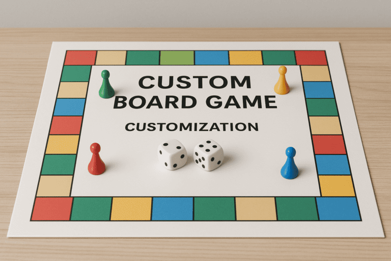Custom Board Game Production with premium cards and boards for game designers and wholesalers