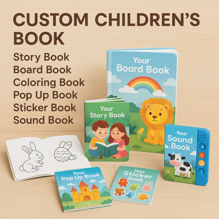 Custom coloring book for kids designed by authors and illustrators