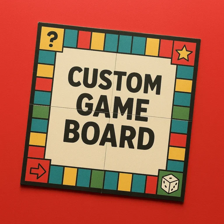 High-quality custom board game showcasing premium game board printing for designers and wholesalers