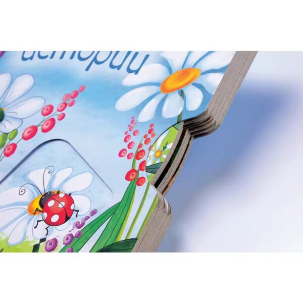 Interactive Children’s Mechanism Book Manufacturer Interactive mechanism book pages with sliding and rotating wheel elements