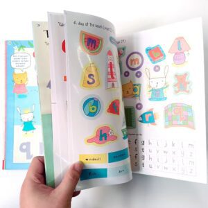 children sticker book with colorful designs