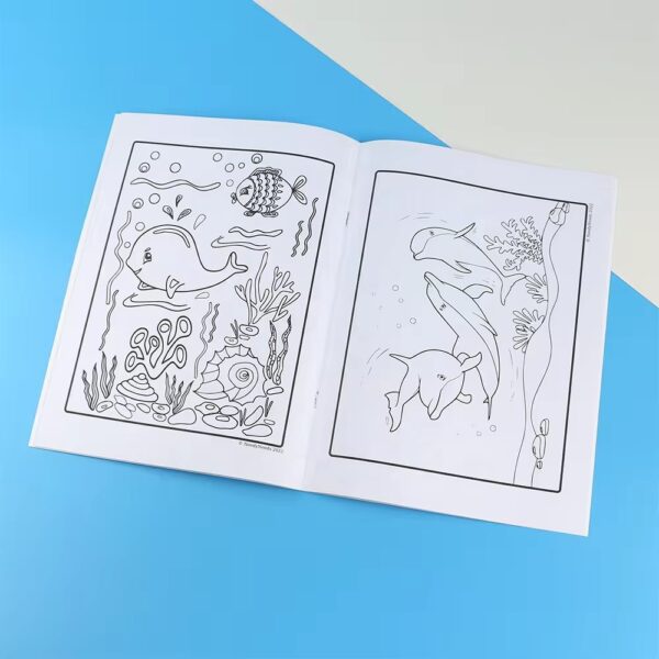 children coloring book with premium paper and clean line art