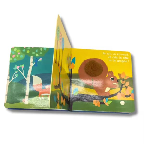 hardcover touch and feel book printing for retail