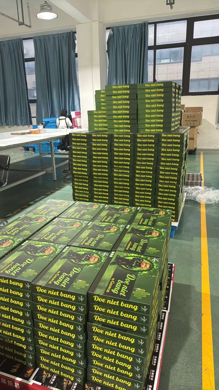 Premium board game set produced by custom board game manufacturers with printed cards, folding game board, dice, and rigid box packaging