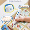 Colorful sound board book displaying numerous touch activation zones