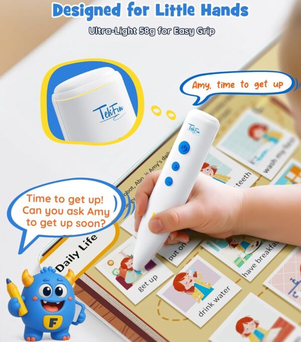 Colorful sound board book displaying numerous touch activation zones