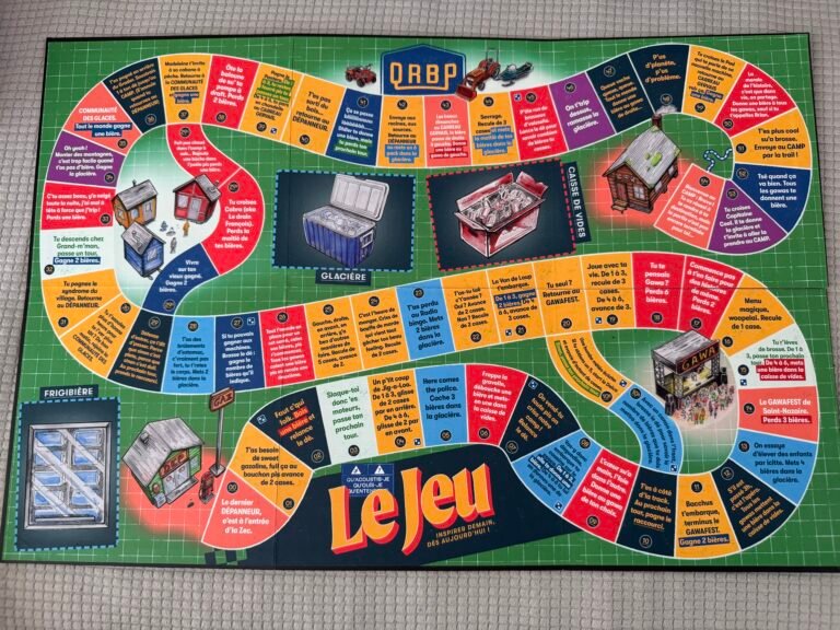 Custom board game components including cards, tokens, folding board, and rigid box ready for production