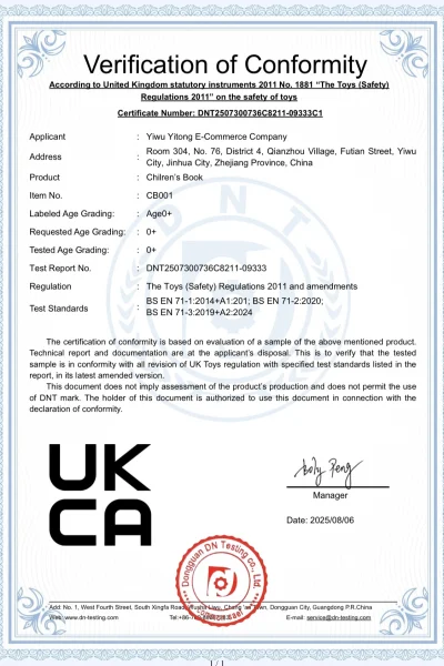 UKCA from ABP Print certificate ensuring safe and compliant custom board game and children’s book printing for game developers, designers, publishers, wholesalers and retailers